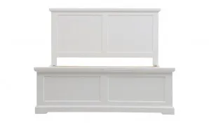 Hamptons King Bed Frame  in Acacia White by OzDesignFurniture, a Bed Heads for sale on Style Sourcebook