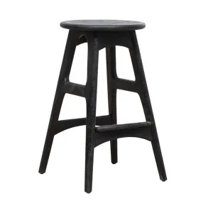 Sari Deco Stool in Black by OZ Design, a Bar Stools for sale on Style Sourcebook