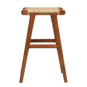 Sari Casa Stool in Tea Brown / Rattan Seat by OZ Design, a Bar Stools for sale on Style Sourcebook