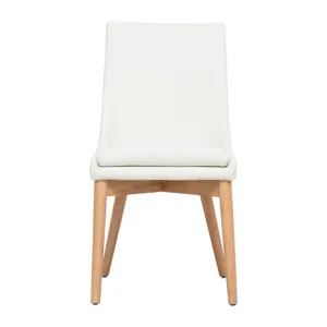 Highland Dining Chair in Leather White / Clear by OzDesignFurniture, a Dining Chairs for sale on Style Sourcebook