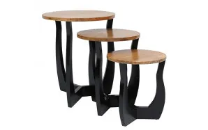 Coco Nest of 3 Tables in Mangowood / Black Leg by OzDesignFurniture, a Side Table for sale on Style Sourcebook