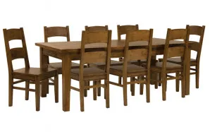 Mango Creek Extension Dining Table 170-250cm in Rustic Chocolate by OzDesignFurniture, a Dining Tables for sale on Style Sourcebook