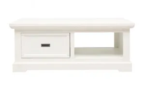 Hamptons Coffee Table 120cm in Acacia White by OzDesignFurniture, a Coffee Table for sale on Style Sourcebook