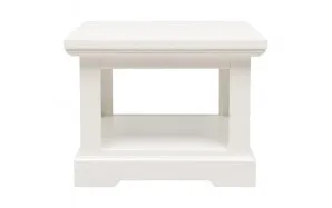 Hamptons Side Table 60cm in Acacia White by OzDesignFurniture, a Side Table for sale on Style Sourcebook