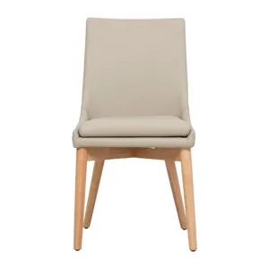 Highland Dining Chair in Leather Light Mocha / Clear by OzDesignFurniture, a Dining Chairs for sale on Style Sourcebook
