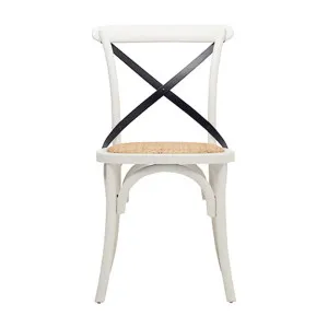 Cristo Cross Back Chair in Weathered White / Black Strap by OzDesignFurniture, a Dining Chairs for sale on Style Sourcebook