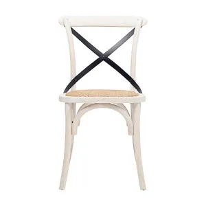 Cristo Cross Back Chair in Whitewash / Black Strap by OzDesignFurniture, a Dining Chairs for sale on Style Sourcebook