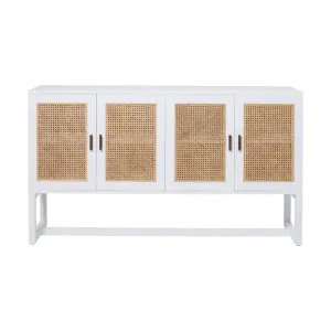 Rita 4 Door Buffet 160cm in Mindi Mike White / Rattan by OZ Design, a Sideboards, Buffets & Trolleys for sale on Style Sourcebook