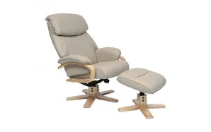 Turner Recliner Chair + Ottoman in Grey / Natural Leg by OzDesignFurniture, a Chairs for sale on Style Sourcebook