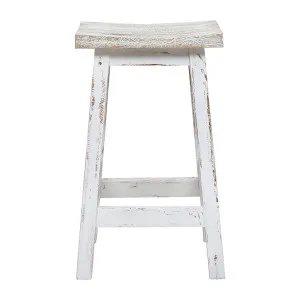 Seacliff Stool in Mangowood Whitewash by OZ Design, a Bar Stools for sale on Style Sourcebook