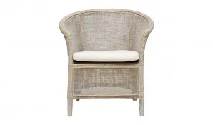 Skye Designer Chair in Whitewash Rattan by OZ Design, a Chairs for sale on Style Sourcebook