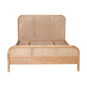 Willow Queen Bed Frame in Mangowood Clear / Rattan by OZ Design, a Beds & Bed Frames for sale on Style Sourcebook