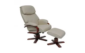 Turner Recliner Chair + Ottoman in Grey / Chocolate Leg by OZ Design, a Chairs for sale on Style Sourcebook