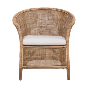 Skye Designer Chair in Honey Brown Rattan by OZ Design, a Chairs for sale on Style Sourcebook