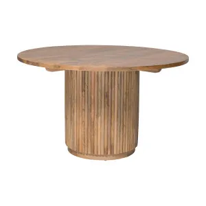 Porto Pablo Round Dining Table 135cm in Rustic Clear by OzDesignFurniture, a Dining Tables for sale on Style Sourcebook