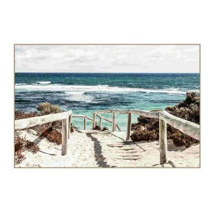 Coastal Fence Box Framed Canvas in 100 x 150cm by OzDesignFurniture, a Painted Canvases for sale on Style Sourcebook