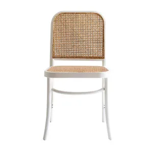 Belmont Dining Chair in Birch White / Rattan by OZ Design, a Dining Chairs for sale on Style Sourcebook
