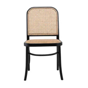 Belmont Dining Chair in Birch Black / Rattan by OZ Design, a Dining Chairs for sale on Style Sourcebook