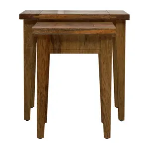 Mango Creek Nest of Tables in Rustic Chocolate by OZ Design, a Side Table for sale on Style Sourcebook