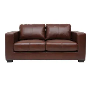 Gordon 2 Seater Sofa in Leather Natural by OZ Design, a Sofas for sale on Style Sourcebook