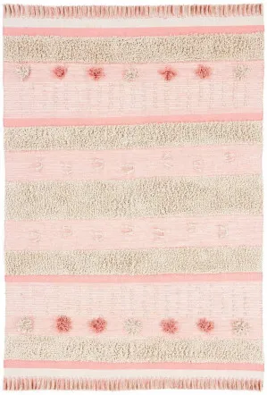 Valentina Pink Tassel Flatweave Cotton Rug by Miss Amara, a Contemporary Rugs for sale on Style Sourcebook