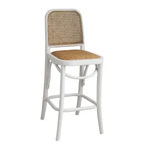 Belmont Bar Chair in Birch White / Rattan by OZ Design, a Bar Stools for sale on Style Sourcebook