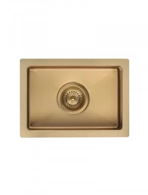 Meir | Lavello Brushed Bronze Gold Bar Sink- Single Bowl 382 X 272 by Meir by LAVELLO by MEIR, a Kitchen Sinks for sale on Style Sourcebook