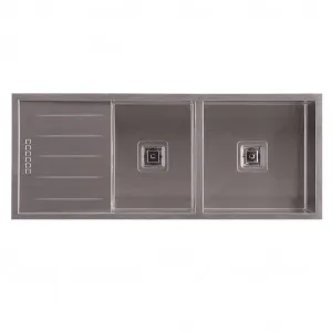 Squareline 1 & 1/2 Bowl Sink with drainer by Häfele, a Kitchen Sinks for sale on Style Sourcebook