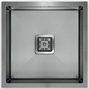 Squareline Single Bowl Sink Linen - Gun Metal by Häfele, a Kitchen Sinks for sale on Style Sourcebook