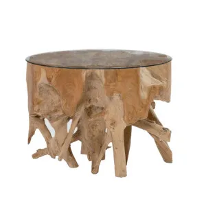 Root Round Side Table 60cm in Raw Teak by OzDesignFurniture, a Side Table for sale on Style Sourcebook