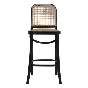 Belmont Bar Chair in Birch Black / Rattan by OZ Design, a Bar Stools for sale on Style Sourcebook