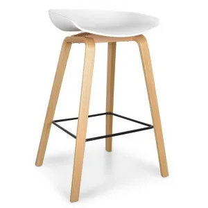 Rachel 65cm Bar Stool - White And Natural - last One by Interior Secrets - AfterPay Available by Interior Secrets, a Bar Stools for sale on Style Sourcebook