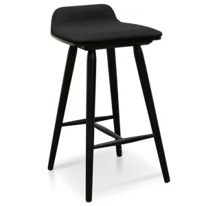 Finn 65cm Fabric Bar Stool - Black - Last One by Interior Secrets - AfterPay Available by Interior Secrets, a Bar Stools for sale on Style Sourcebook