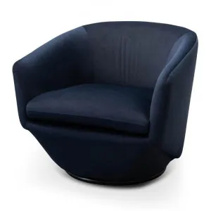 Donna Swivel Lounge Chair - Navy Velvet by Interior Secrets - AfterPay Available by Interior Secrets, a Chairs for sale on Style Sourcebook