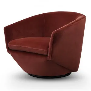 Donna Swivel Lounge Chair - Blood Orange Velvet by Interior Secrets - AfterPay Available by Interior Secrets, a Chairs for sale on Style Sourcebook