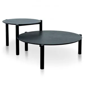 Nest Of Holloway Wooden Round Coffee Table - Black by Interior Secrets - AfterPay Available by Interior Secrets, a Coffee Table for sale on Style Sourcebook