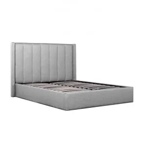Betsy Fabric King Bed Frame - Pearl Grey with Storage by Interior Secrets - AfterPay Available by Interior Secrets, a Beds & Bed Frames for sale on Style Sourcebook