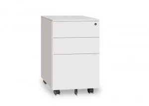Soler Metal Mobile Pedestal - White by Interior Secrets - AfterPay Available by Interior Secrets, a Dressers & Chests of Drawers for sale on Style Sourcebook