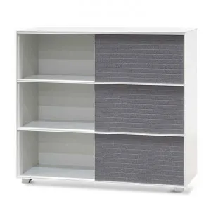 Winford Inter-layered White Storage Cabinet - Grey Doors by Interior Secrets - AfterPay Available by Interior Secrets, a Cabinets, Chests for sale on Style Sourcebook