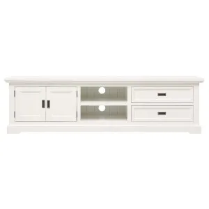 Hamptons Entertainment Unit 220cm in Acacia White by OzDesignFurniture, a Entertainment Units & TV Stands for sale on Style Sourcebook