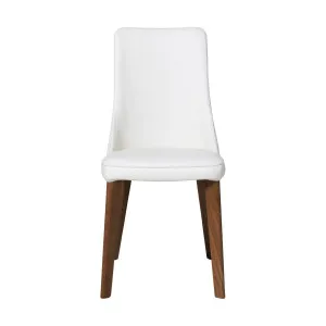 Panama Dining Chair in Leather Pure White / Stain by OzDesignFurniture, a Dining Chairs for sale on Style Sourcebook