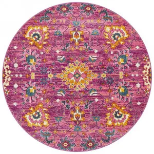 Babylon 210 Fuchsia Round Rug by Rug Culture, a Contemporary Rugs for sale on Style Sourcebook