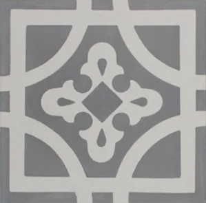 Oxford Grey and White Encaustic Cement tile by Tile Republic, a Encaustic Tiles for sale on Style Sourcebook