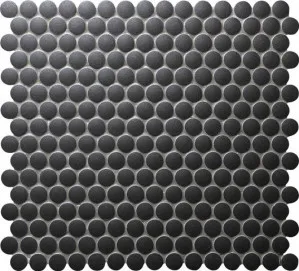 Camden Penny Round Black Unglazed Mosaic tile by Tile Republic, a Mosaic Tiles for sale on Style Sourcebook