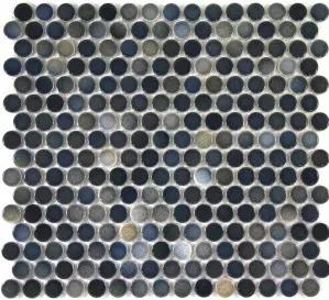 Camden Penny Round Blue Mix Gloss Glazed Mosaic Tile by Tile Republic, a Mosaic Tiles for sale on Style Sourcebook
