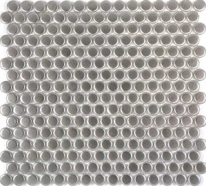Camden Penny Round Silver Matt Mosaic Tile by Tile Republic, a Mosaic Tiles for sale on Style Sourcebook