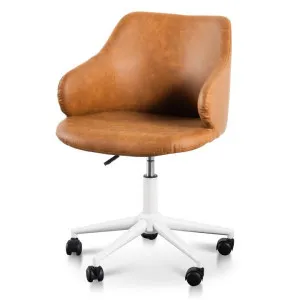 Hester Office Chair - Vintage Tan with White Base by Interior Secrets - AfterPay Available by Interior Secrets, a Chairs for sale on Style Sourcebook