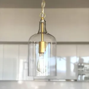 Kendal Glass Pendant Light - Gold by Ivory & Deene, a Pendant Lighting for sale on Style Sourcebook