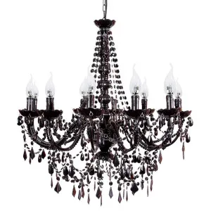 Cassie Chandelier 12 Light - Black by Ivory & Deene, a Chandeliers for sale on Style Sourcebook
