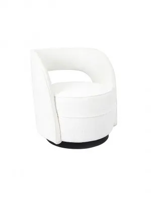 Lara Club Swivel Chair in Snow by Tallira Furniture, a Chairs for sale on Style Sourcebook